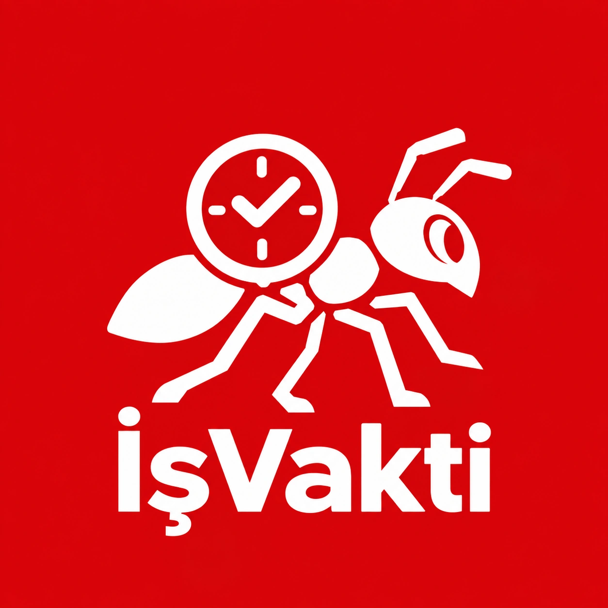 İşVakti logosu: saat taşıyan karınca